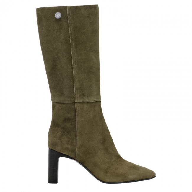 Longchamp Women's Allure Heel boots Khaki - Leather | Khaki Longchamp Women's Allure Heel boots Khaki - Leather | Khaki