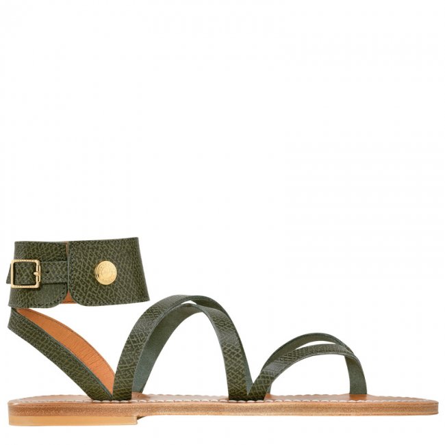 Longchamp Women's x K.Jacques Sandals Forest - Leather | Forest Longchamp Women's x K.Jacques Sandals Forest - Leather | Forest