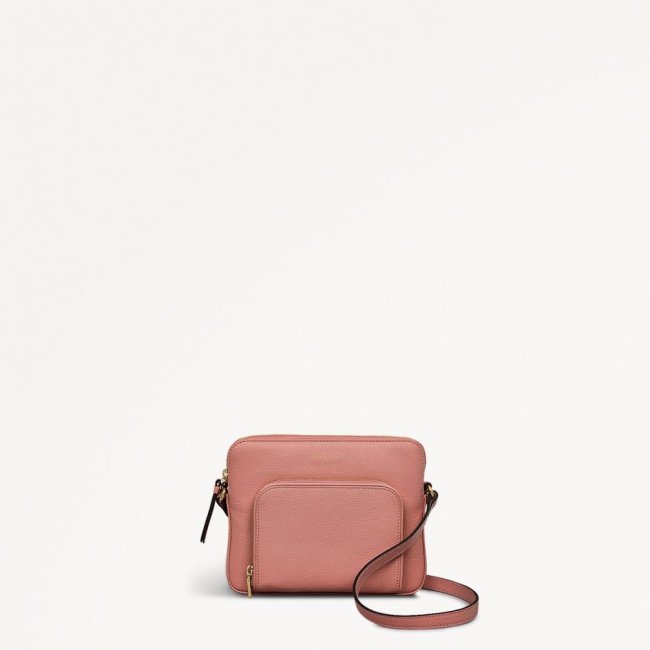 Radley London Quick Ship Women's Redford Close - Small Ziptop Cross Body - Sienna Pink Radley London Quick Ship Women's Redford Close - Small Ziptop Cross Body - Sienna Pink