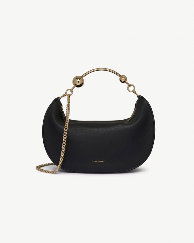 Strathberry Canada Outlet Women's Crescent Moon - Black Strathberry Canada Outlet Women's Crescent Moon - Black